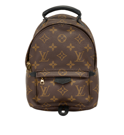 Mini Palm Springs Backpack, &pound;1,100, Handbags, Brown, Canvas, Front view